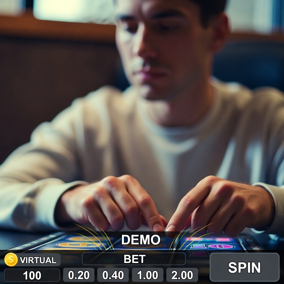 player testing out demo slot